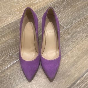 J crew purple suede pumps Sz 9.5